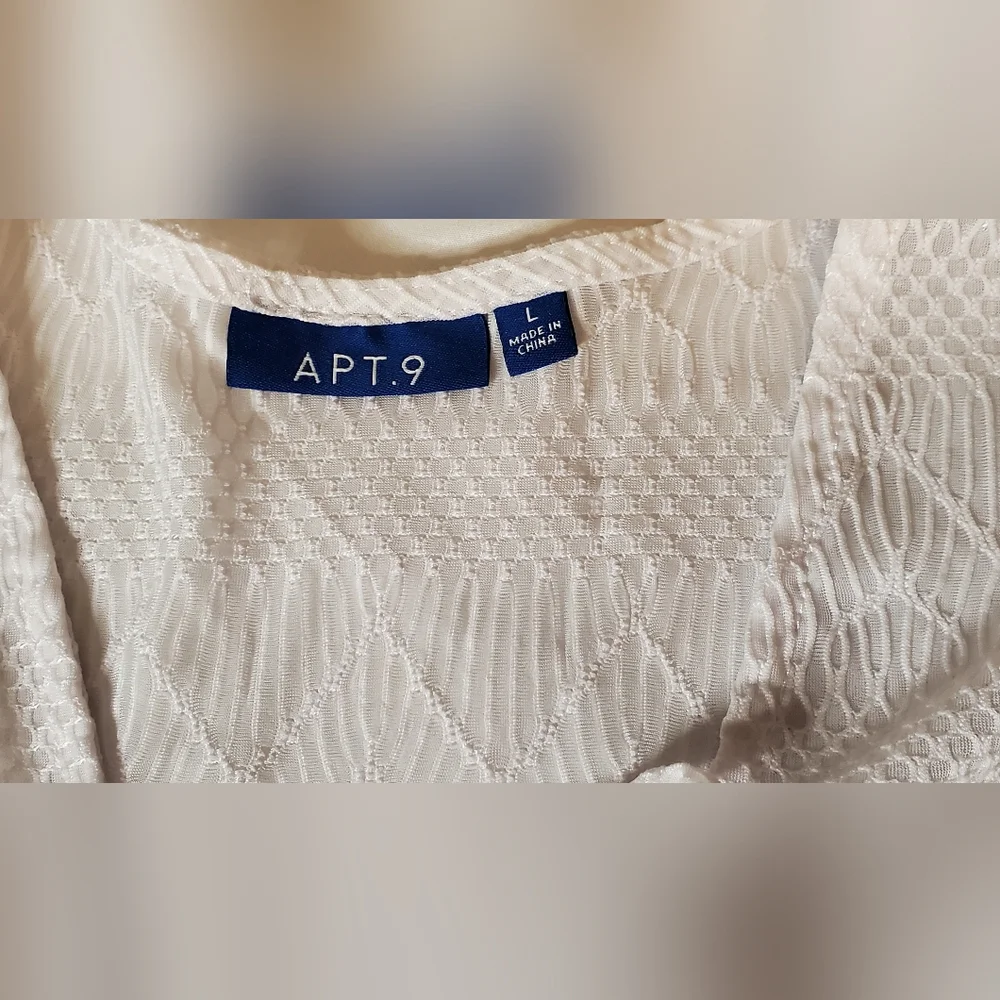 Apt.9 White Swim Cover Up Size:L